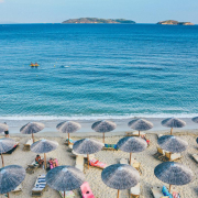 beach, coast, island