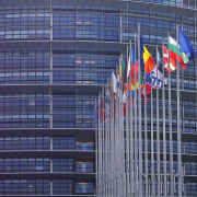 european parliament, strasbourg, flags