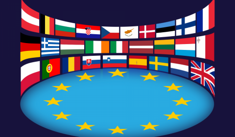 european union, flags, stars
