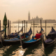 venice, gondolas, sunrise