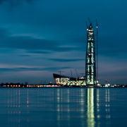 water, sky, tower