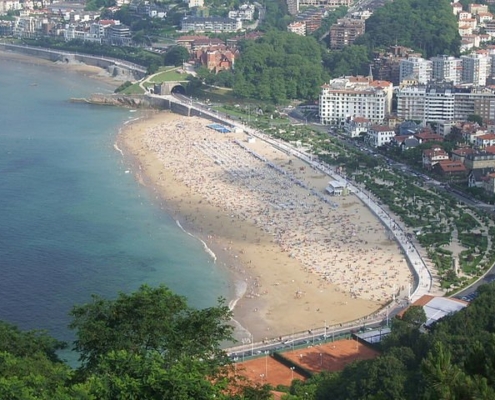 Ondareta beach San Sebastian Spania