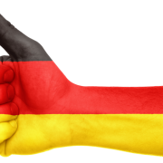 germany, flag, hand