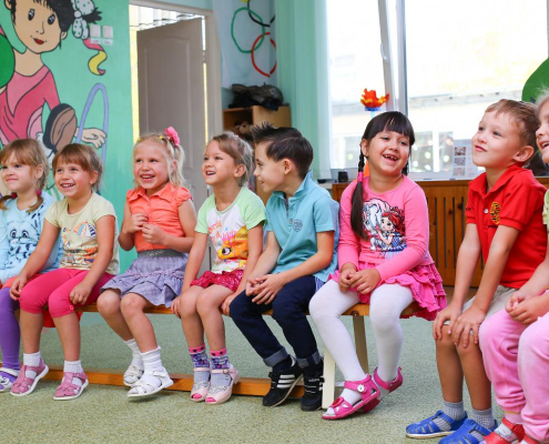 kindergarten, clown, garden