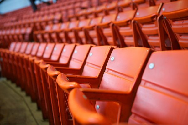 stadium, seats, orange