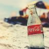 coca cola, bottle, beach