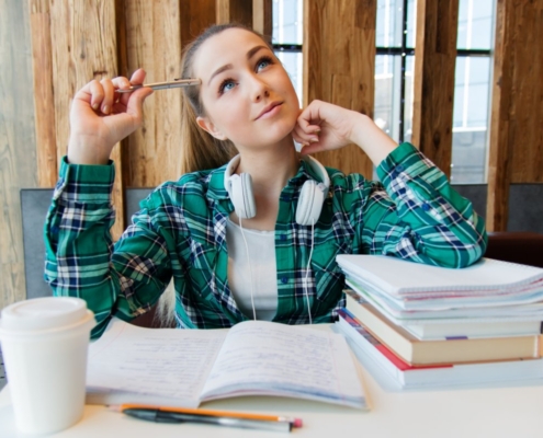 girl, young, student