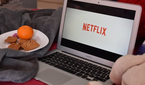 netflix, computer, snacking