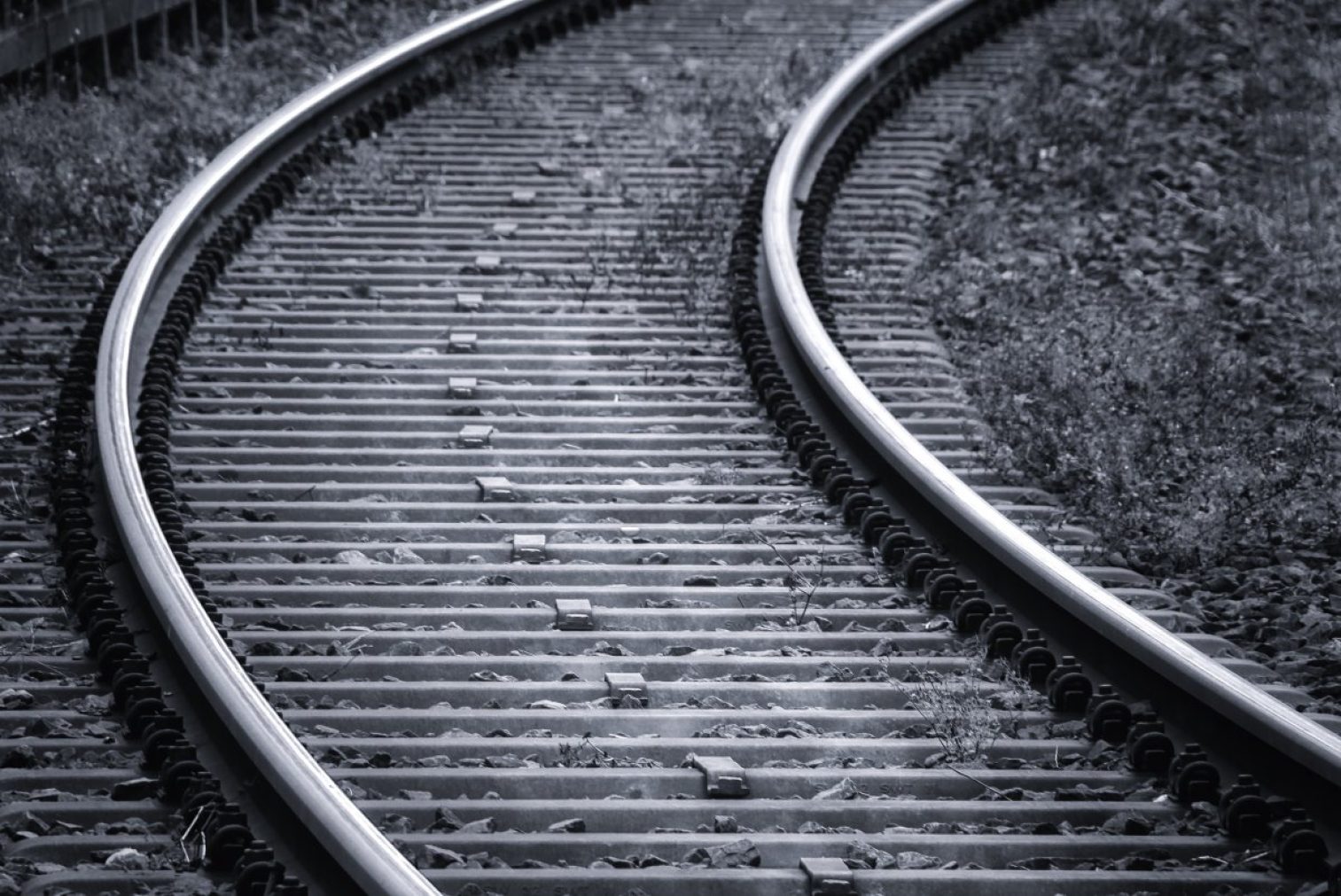 rails, railroad tracks, track