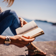 reading, book, girl