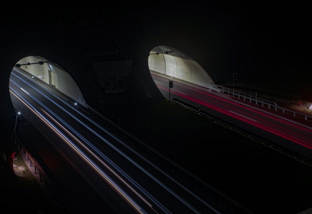 road, highway, lights