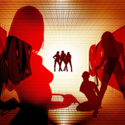 women, light, night