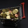 cents-coins, shopping cart, miniature