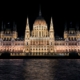 hungarian parliament, night, budapest