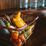 basket, vegetables, food