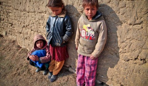 children, poor, mud village