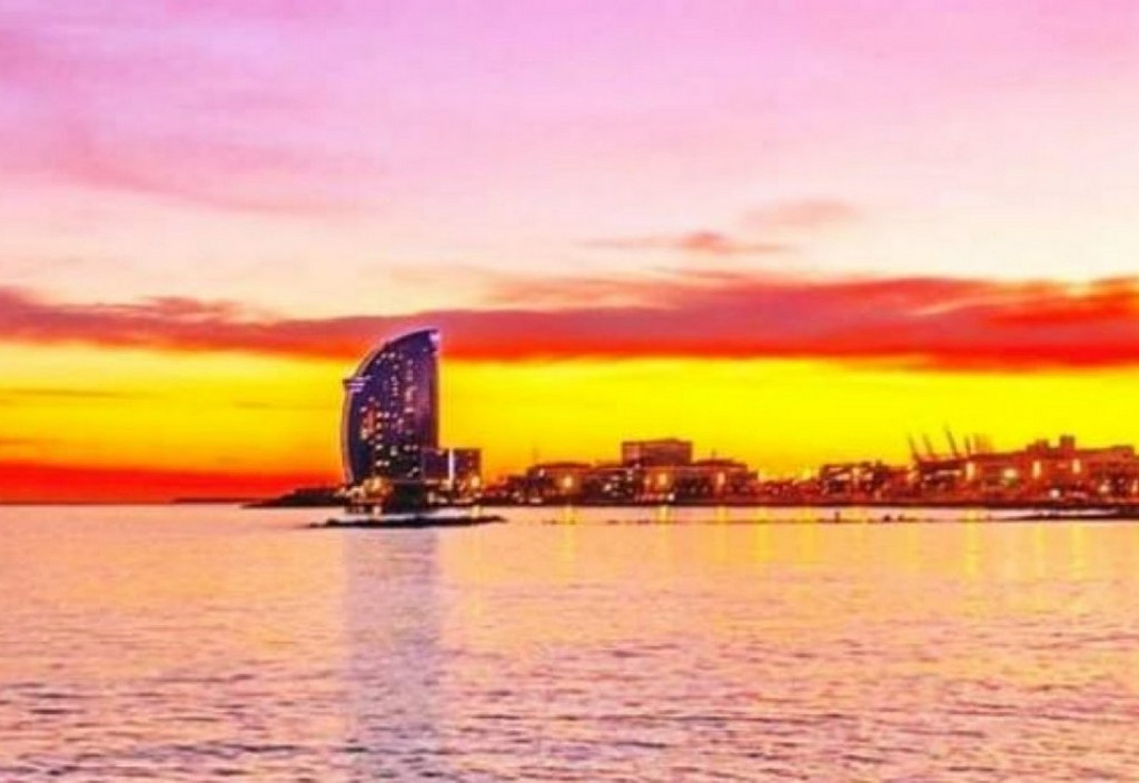 Spain Flag Barcelona