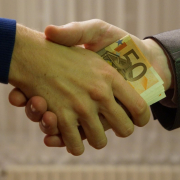 euro, bank notes, handshake