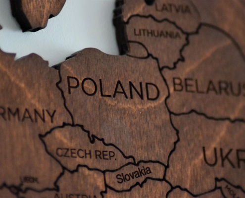 Map showing european countries