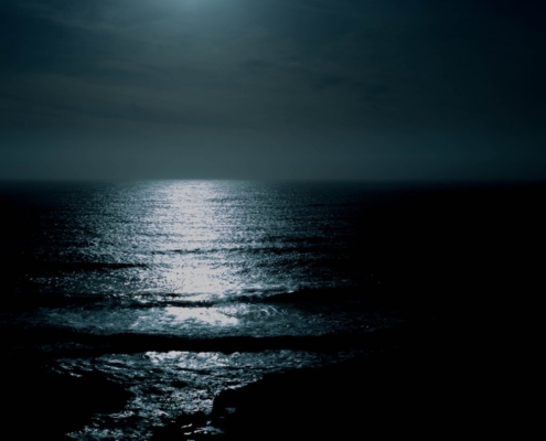 ocean, night, beauty