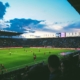 Football game from crowd