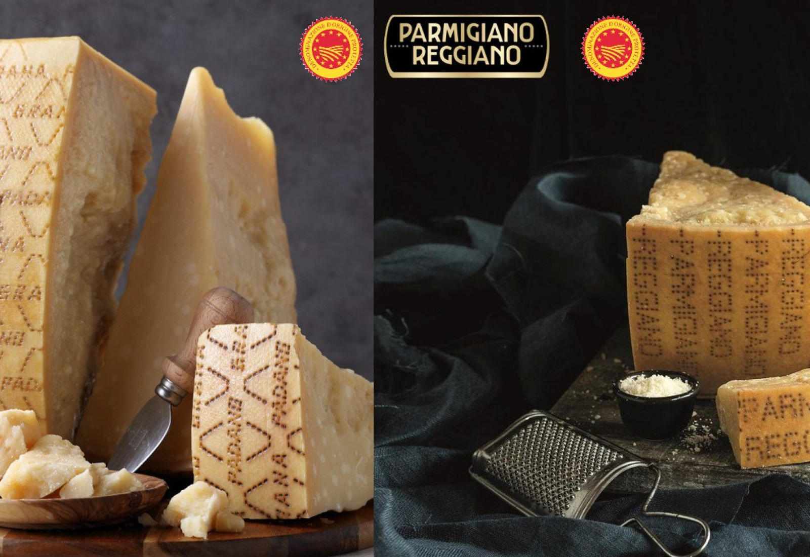 Grana Padano Pdo Parmigiano Reggiano Pdo Collage