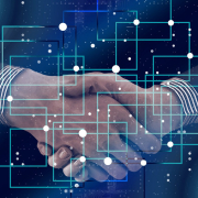 block chain, personal, shaking hands