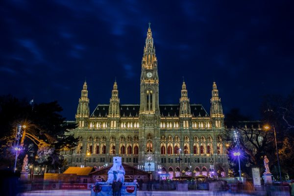 town hall, vienna, town hall square
