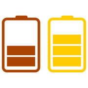 batteries, loading, icons