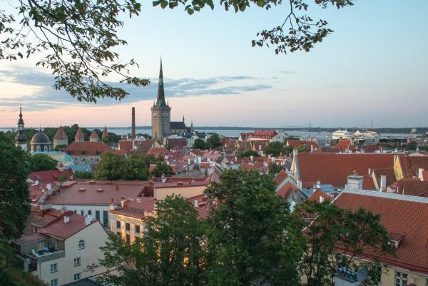 A sunset view to Tallinn old town