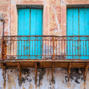 balcony, old, rusty
