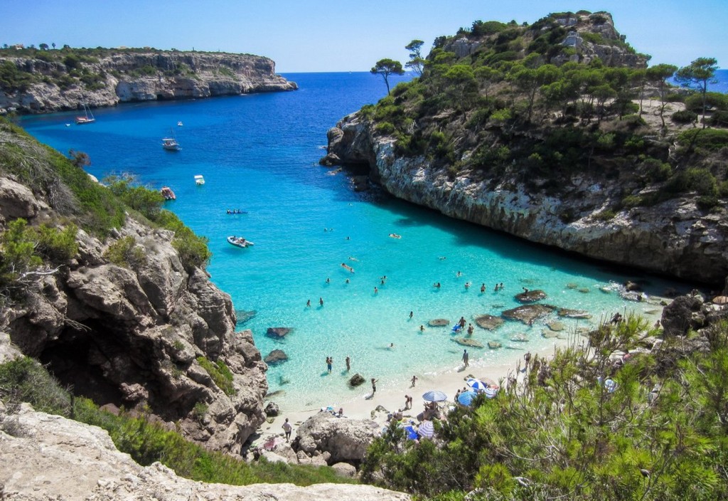 beach, mallorca, bay