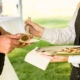food, servers, banquet