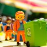 playmobil, toy, garbage collector