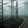 railway, tracks, fog