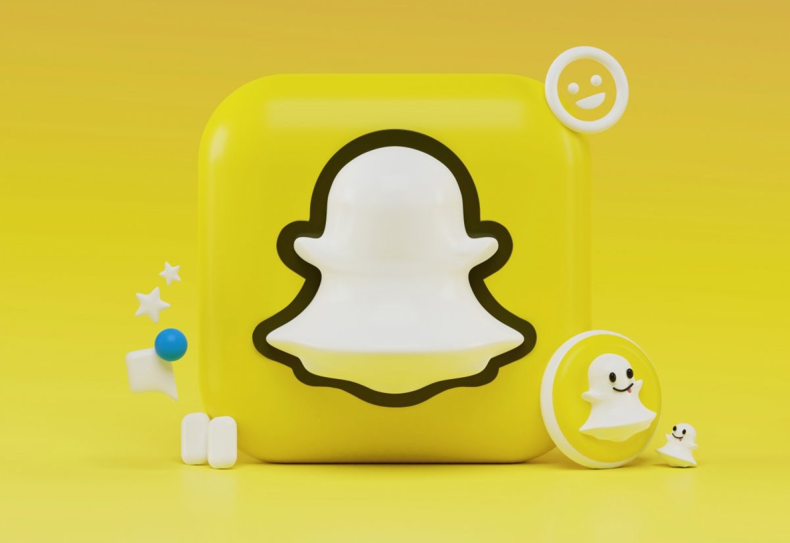 Snapchat 3D icon concept