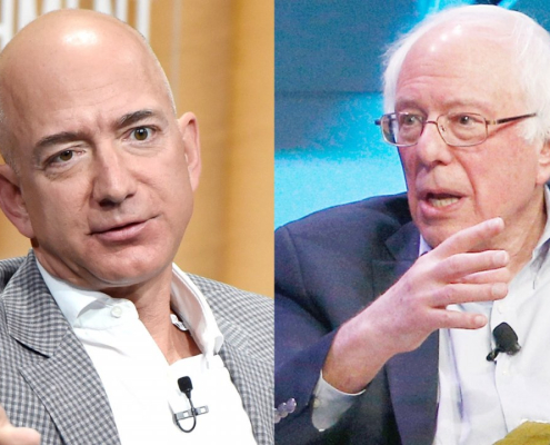 Bezos-Vs-Sanders Bezos Vs Sanders