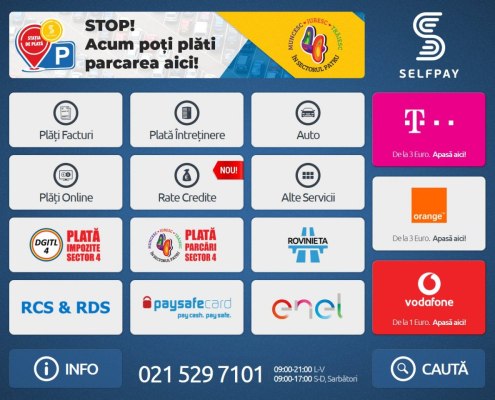 selfpay Ecran Principal Parcare S4