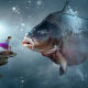 fantasy, carp, girl