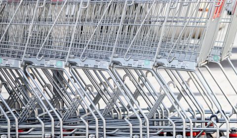 shopping cart, supermarket, slide