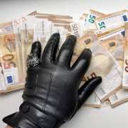 gloves, leather gloves, money