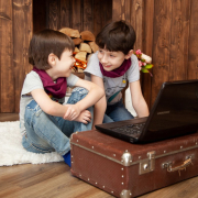 kids, computer, notebook