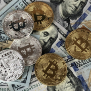 Round silver and gold coins