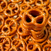 pretzels, baked goods, crispy