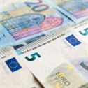 20 euro bill on white textile