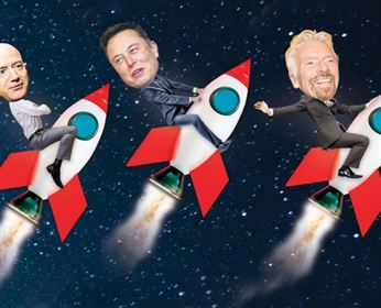 bezos musk branson space Bezos Musk Branson Space