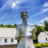 The statue of Nikola Tesla in his home village.