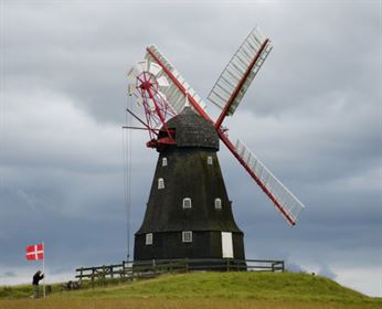 wind turbine, denmark, flag