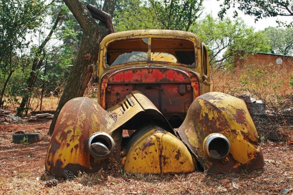 car wreck, old, rusty