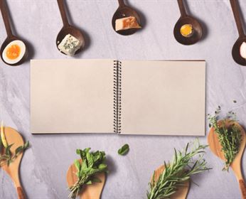 menu, notebook, background